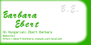 barbara ebert business card